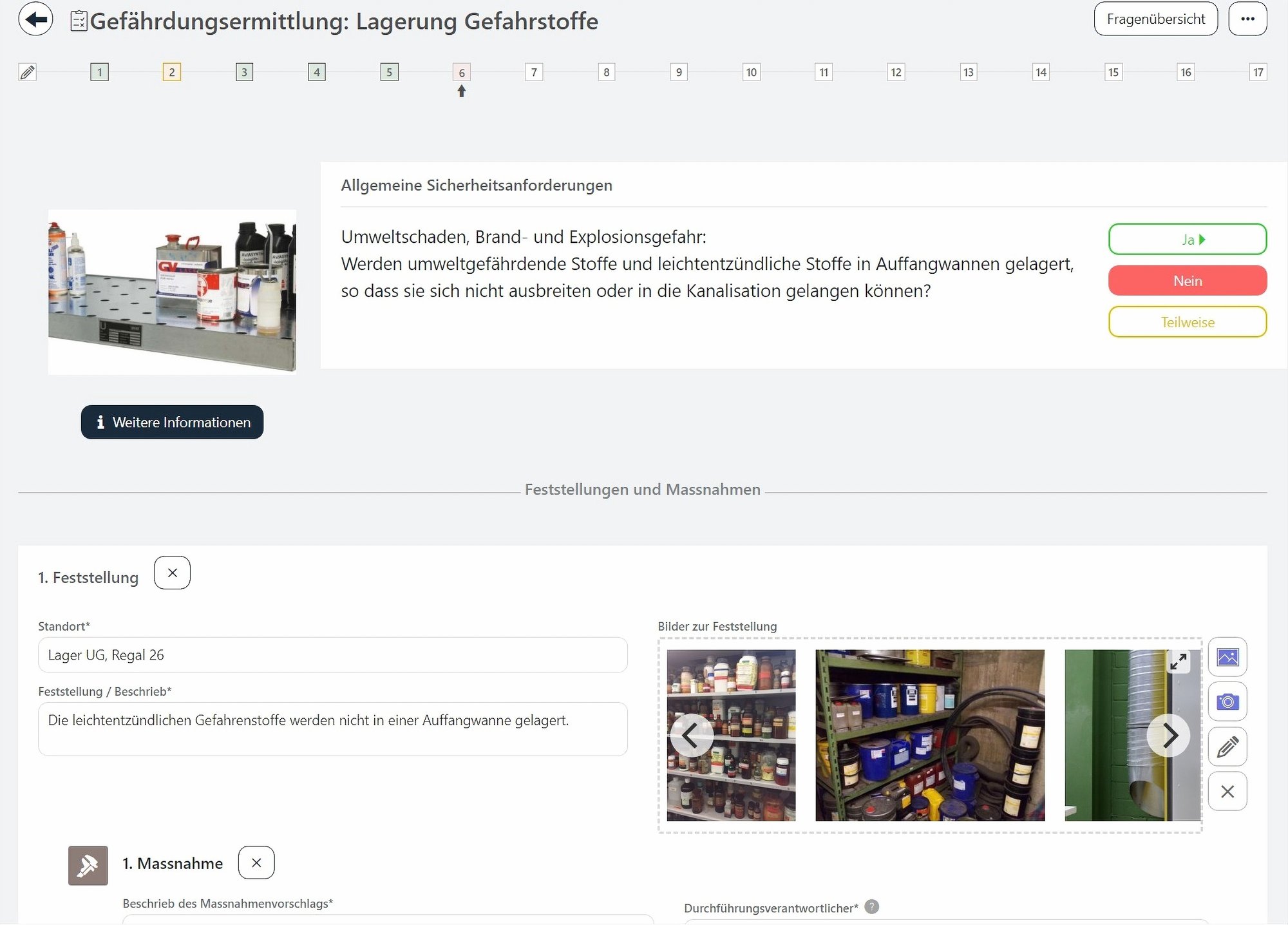 Digitale SUVA-Checkliste für Gefährdungsbeurteilungen in safely
