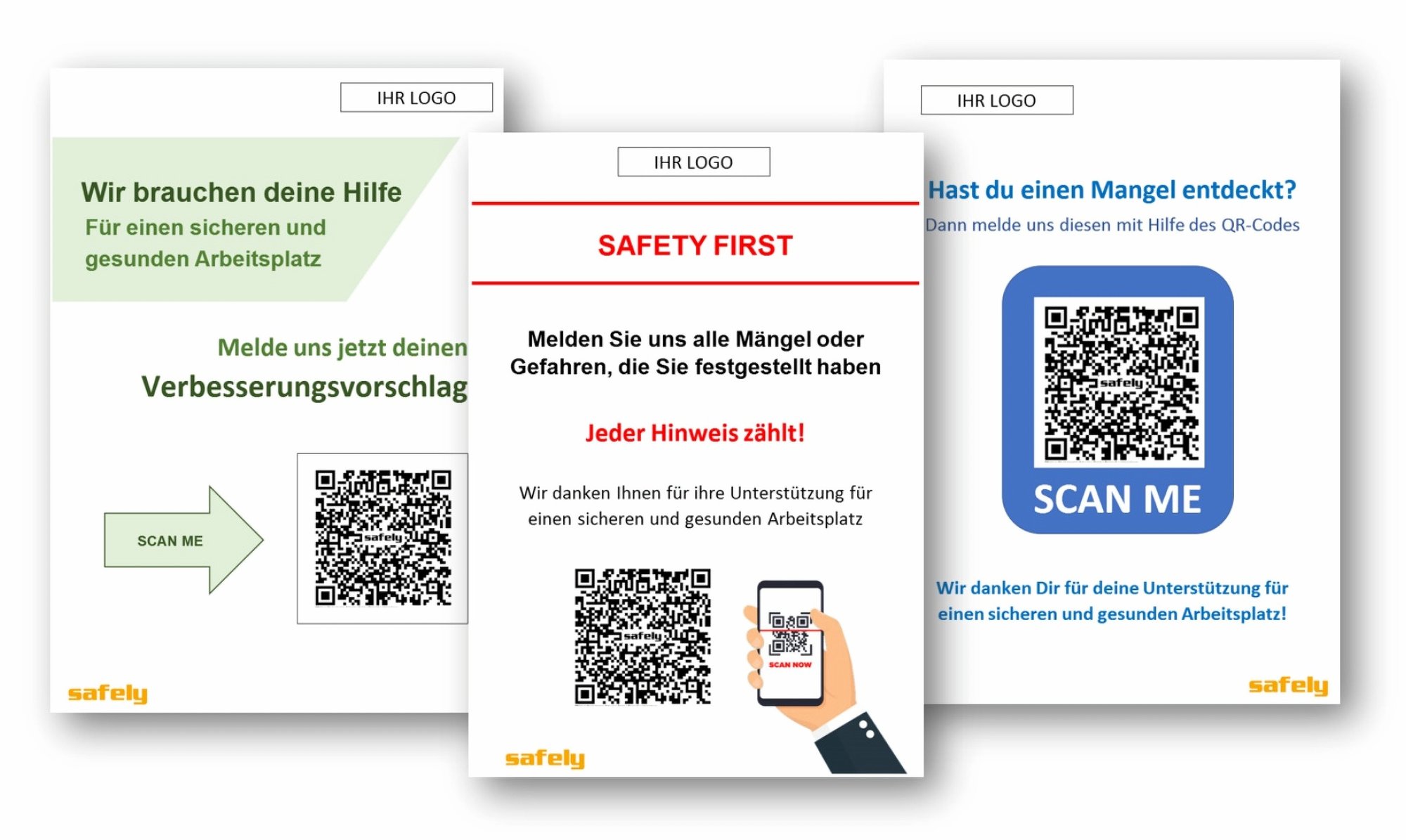 QR code message on the smartphone - safely Quick Reports