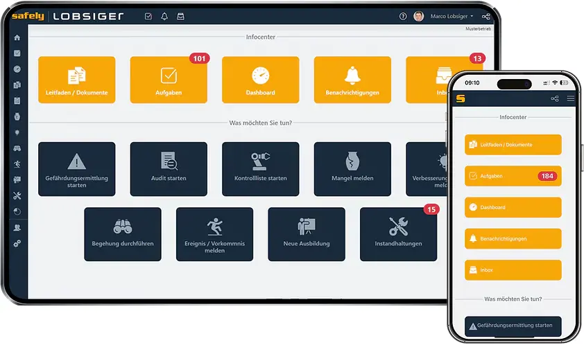 safely ist auch für Tablets und Smartphones optimiert